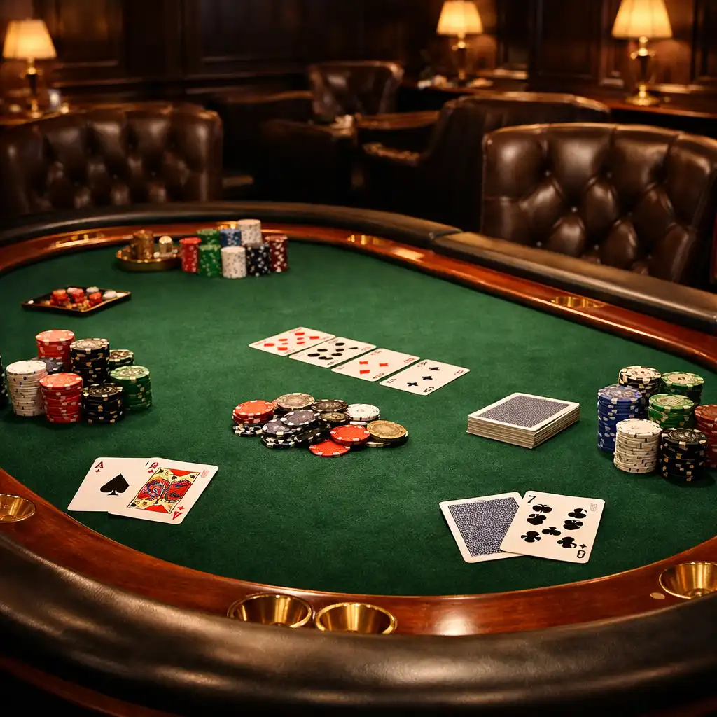 Profesionální pokerový stůl v elegantním card lounge